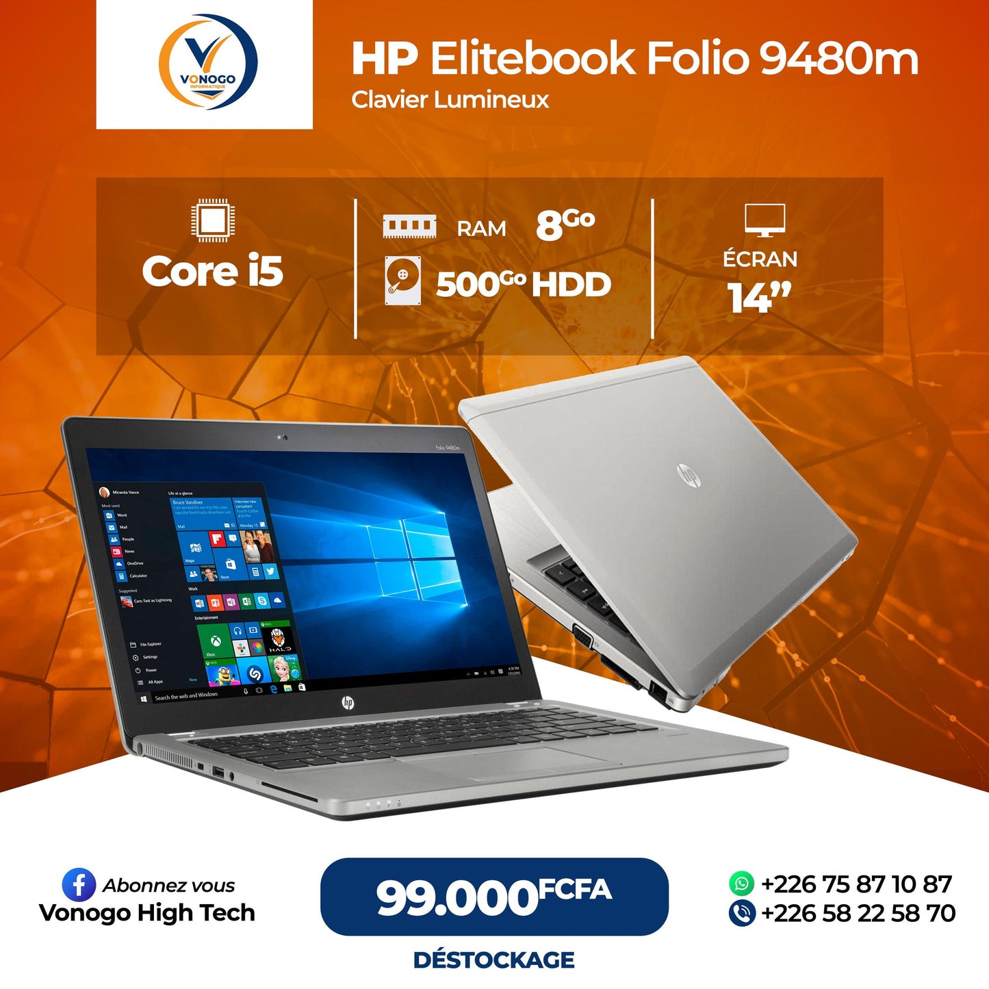 HP Elitebook folio 9480m